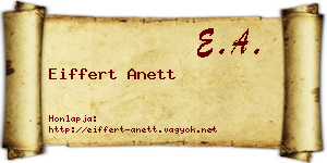 Eiffert Anett névjegykártya